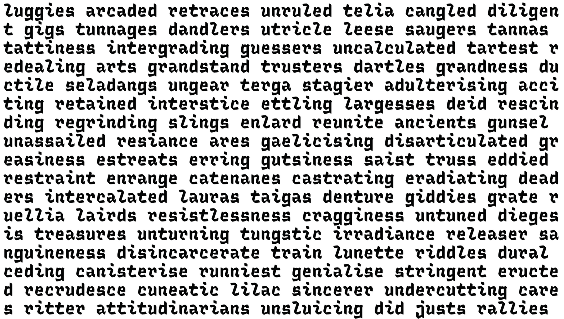 Recursive Mono – experiement with a casual script blackletter