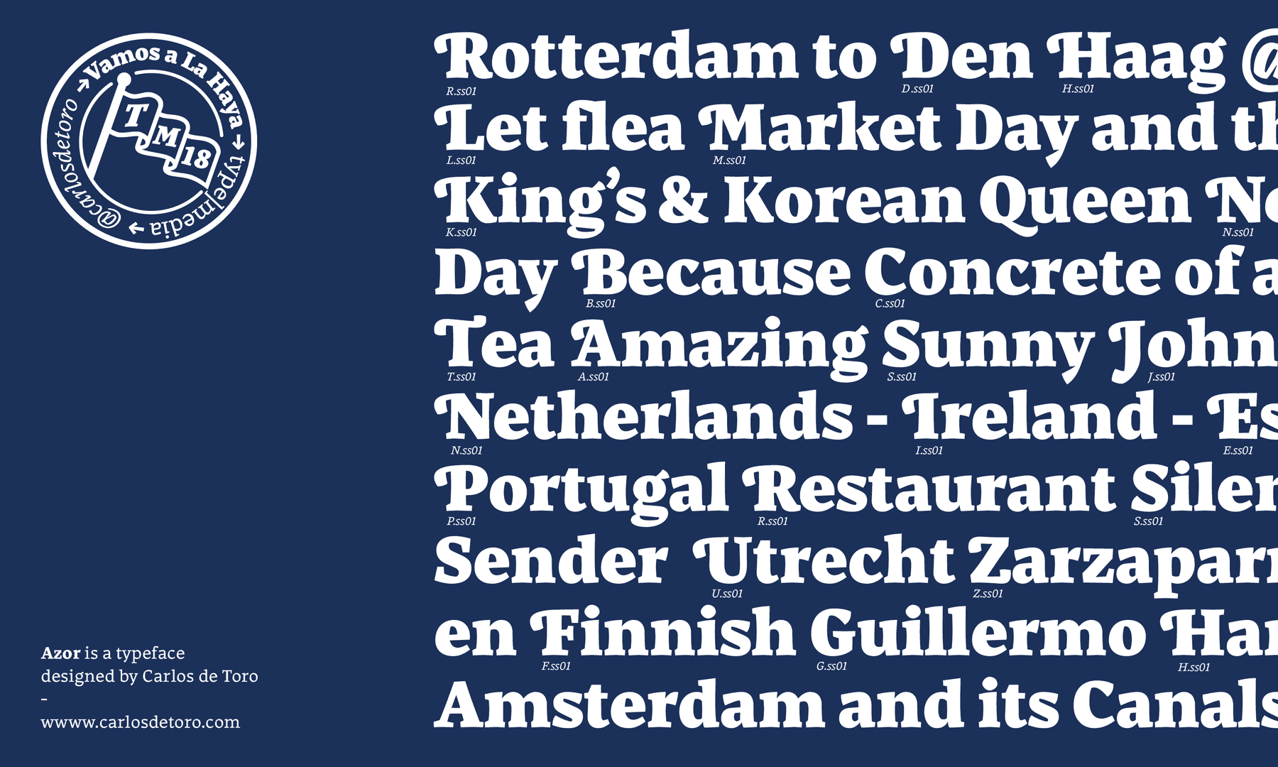 Azor Typeface - Carlos de Toro - Type and Media 2018