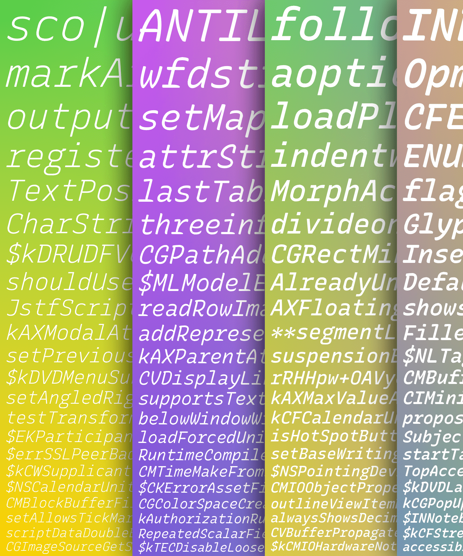 recursive italic 1500 1800 gradient 1